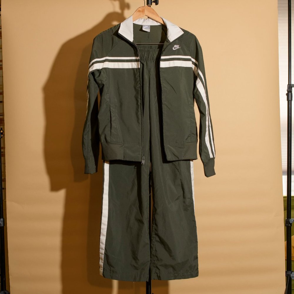 Vintage 2000's Olive Green Nike Track Suit